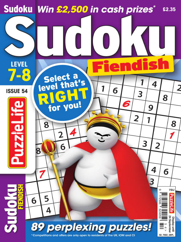 PuzzleLife Sudoku Fiendish - Issue 54 - August 2020