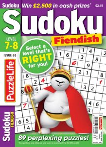 PuzzleLife Sudoku Fiendish - 01 May 2021