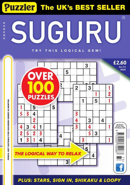 Puzzler Suguru - Issue 73 - January 2020