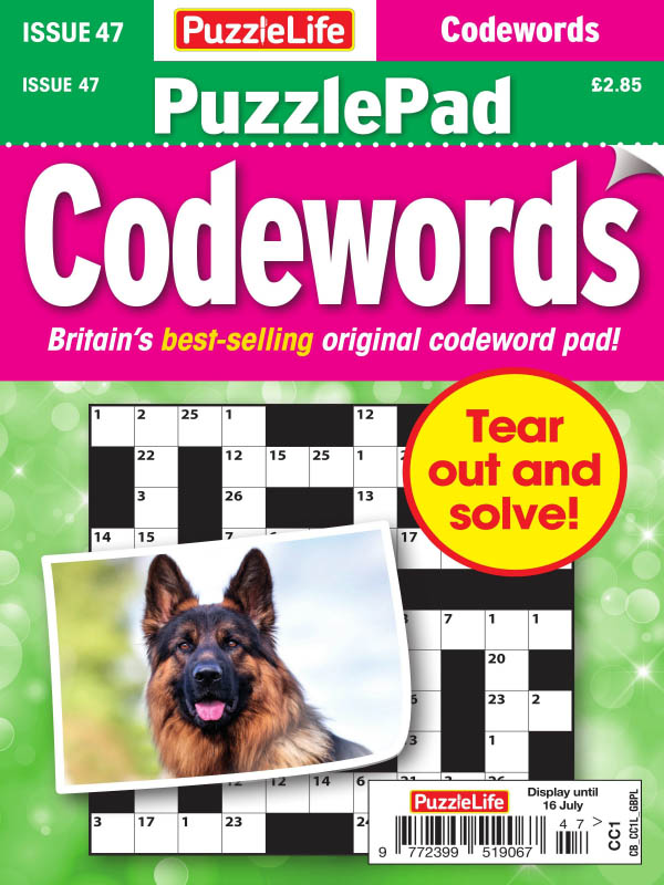 PuzzleLife PuzzlePad Codewords - 18 June 2020