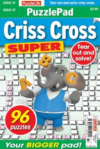 PuzzleLife PuzzlePad Criss Cross Super - 25 March 2021