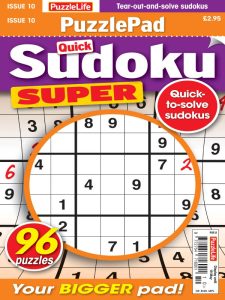 PuzzleLife PuzzlePad Sudoku Super – Issue 10, 2022